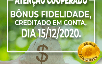 Cooperativa irá distribuir mais de 2 milhões e meio de reais neste mês de dezembro